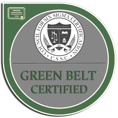 Certificação Green Belt Lean Six Sigma, Council for Six Sigma Certification
